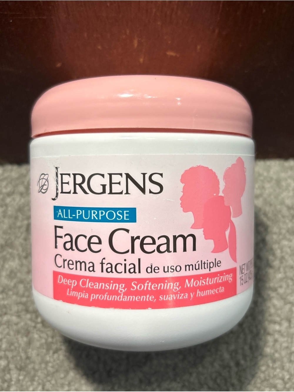 Jergens All-Purpose Face Cream Deep Cleansing Softening & Moisturizing 15oz
